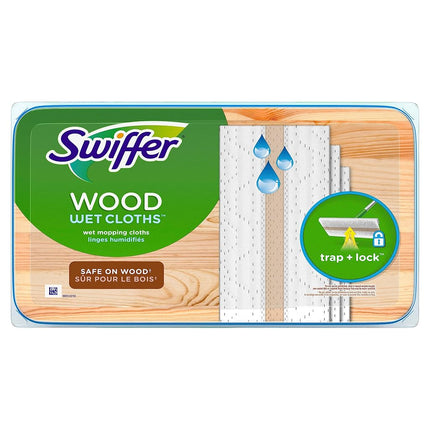 Paños húmedos Swiffer Sweeper para trapear pisos de madera, 20 unidades