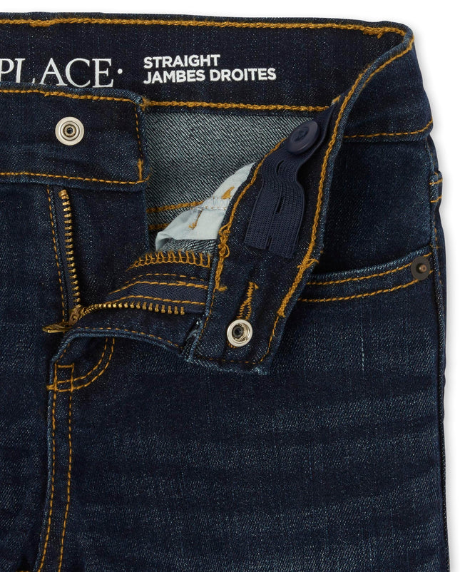 The Children's Place Boys' Stretch Straight Leg Jeans, Potter Wash, 4
