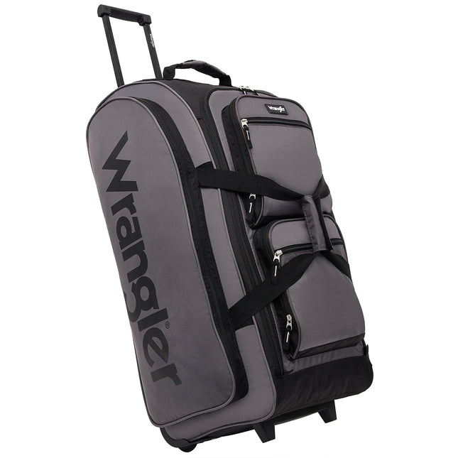 Wrangler Rolling Travel Duffel, Charcoal Grey, 30"
