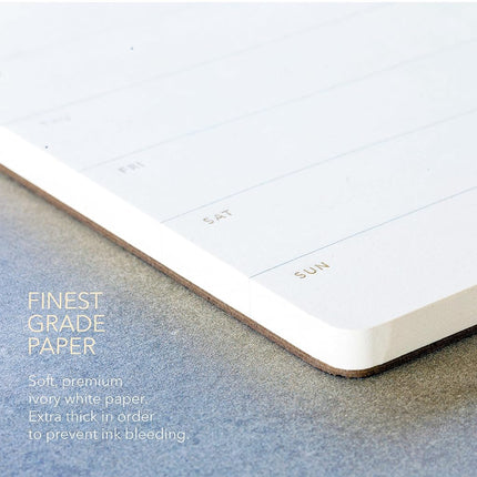 Pinesman - Elegant Undated Weekly Planner Pad, Tear Off Sheets, Minimalist, Weekly to Do List Notepad, Daily Schedule Desk Planner - 11.22" x 7.87”