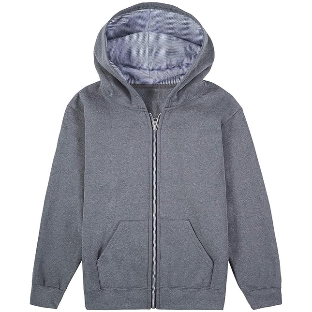Fruit of the Loom boys12000BFleece Full Zip Hoodie Sweatshirt Long Sleeves Shirt - Multicolor - XS