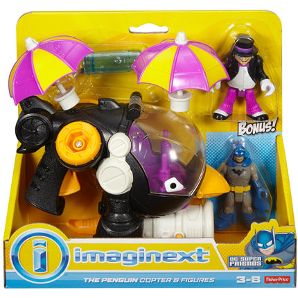 Fisher-Price Imaginext DC Super Friends Penguin Copter and Batman Figure by Fisher-Price