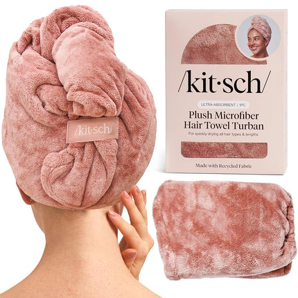 Kitsch Plush Microfiber Hair Towel Wrap for Women 