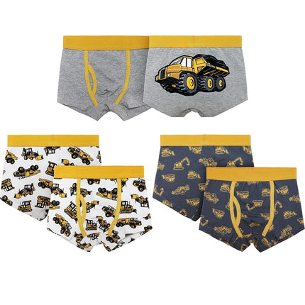 John Deere Boys' Toddler Child Boxer Brief Underwear, White Lite Heather Grey Ombre Blue, 2-3T