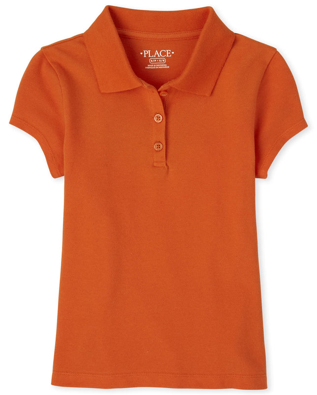 The Children's Place Girls' Uniform Pique Polo, Fl