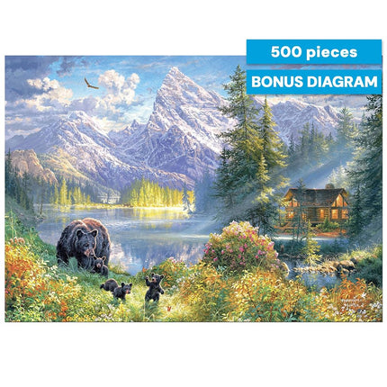 Buffalo Games - Mountain Morning - 500 Piece Jigsaw Puzzle for Adults