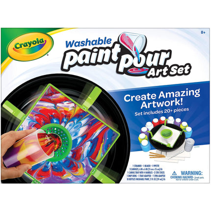 Crayola Washable Acrylic Paint Pour Set, 20pc Pain