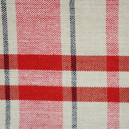 DII French Stripe Dining Table Collection Farmhouse Style Table Runner, 14x108 Inches, Taupe/Red