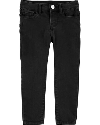Osh Kosh Girls' Pull-On Denim Jegging, Black Wash,