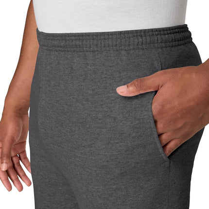 Hanes Mens EcoSmart Best Sweatpants, Athletic Lounge Pants with Cinched Cuffs, 1 Or 2 Pack, Smoke Gray, Medium
