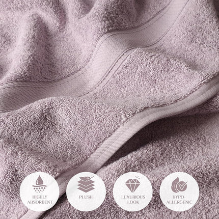Home City, 100% Cotton, Towel Set, Purple - Towel