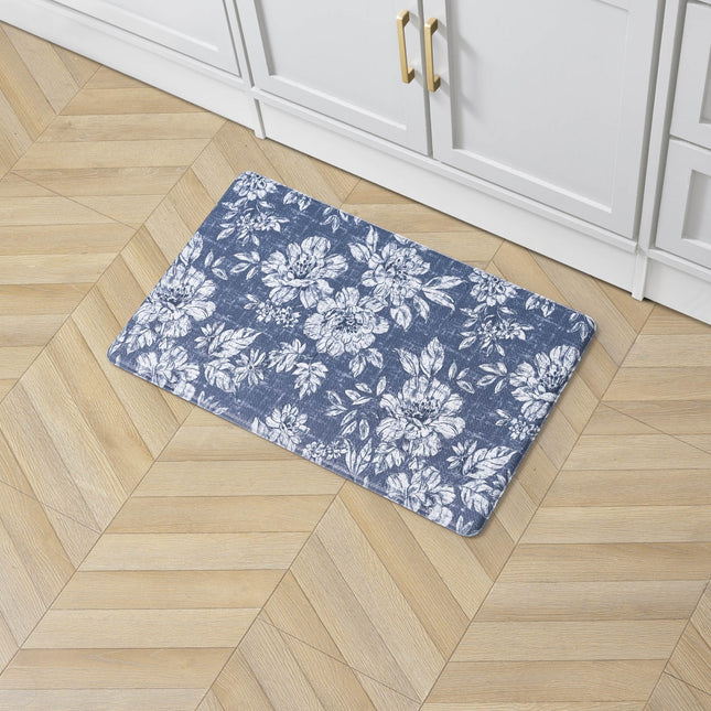 Laura Ashley - Anti-Fatigue Kitchen Mat, Iris Flor
