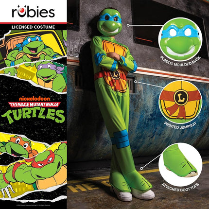 Rubies Official Paramount TMNT Leonardo Child Costume, Kids Fancy Dress, Size Age 9-10 Years
