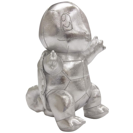 Pokémon 25º Aniversario Peluche Squirtle Plateado de 8" - Edición Limitada Juguete de Peluche Tortuga Plateada Brillante - 2+
