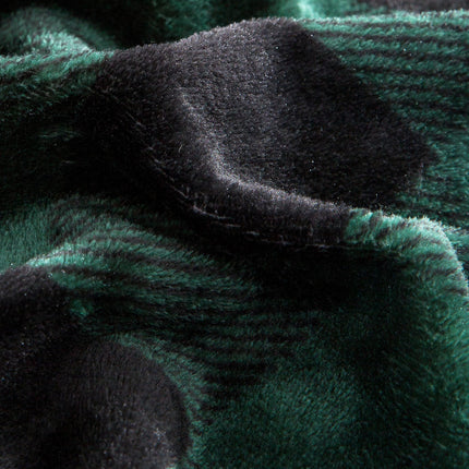 Elegant Comfort Luxuriously Soft 4-Piece Velvet Plush Flannel Sheet Set - Premium Quality - Cozy Warm, Anti-Static, Non Pilling Fuzzy Velvet Flannel Fleece Deep Pocket Sheet Set - Twin, Buffalo Green