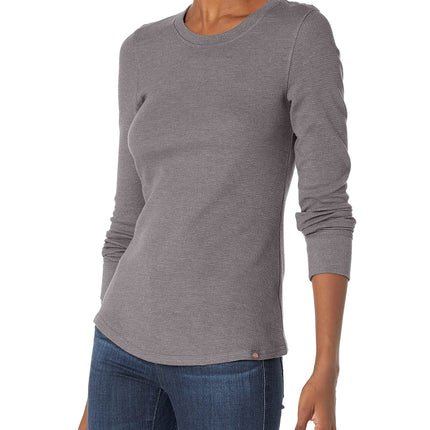 Dickies Women's Plus Size Long Sleeve Crew Neck Th