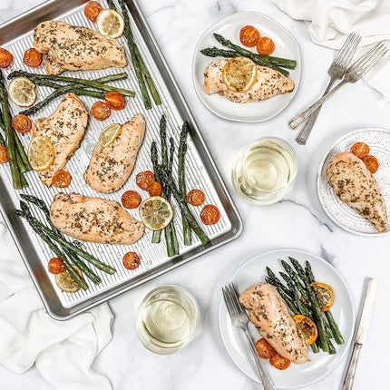USA Pan Bakeware Half Sheet Pan, Set of 2, Aluminized Steel