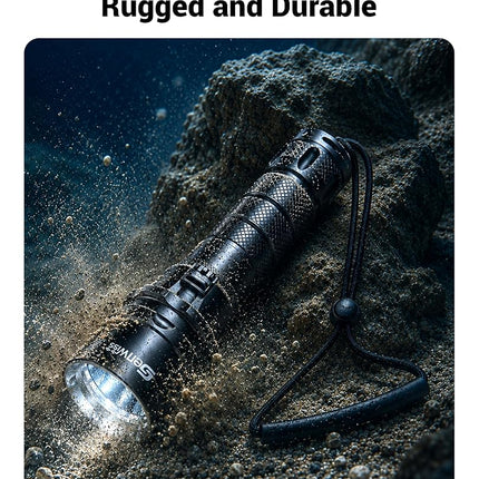 Genwiss Diving Torch, 2000 lm Lockable Switch Rechargeable LED Dive Torch