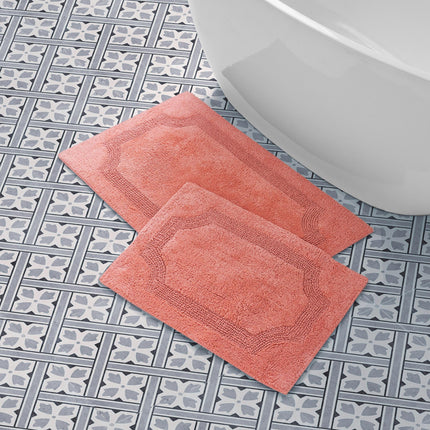 Laura Ashley Bath Rug - Reversible Cotton Bath Mat