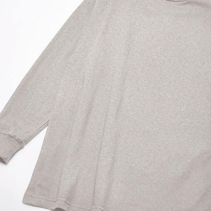 Dickies Men's Big-Tall Long-Sleeve Heavyweight Henley, Heather Gray, XXL