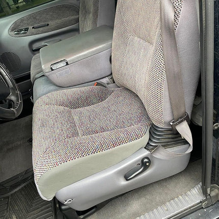 ECOTRIC Mist Gray Driver Side Bottom Replacement Cloth Seat Cover for 1998 1999 2000 2001 2002 Dodge Ram 1500 2500 3500 SLT by Registration