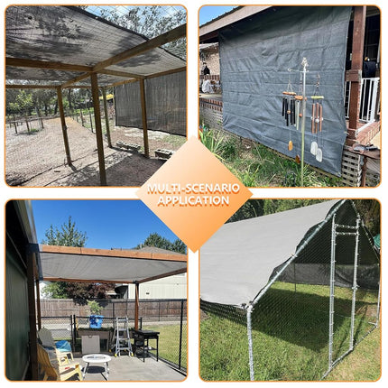 90% Sun Shade Cloth, 6x15ft/1.83x4.57m Pergola Shade Cover with Grommets