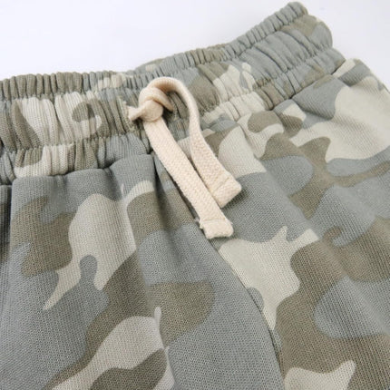 HonestBaby Light Weight Hoodie & Sweatpant Set 100% Organic Cotton for Toddler, Baby Boys, Girls, Sandstorm Camo (2-pack), Newborn