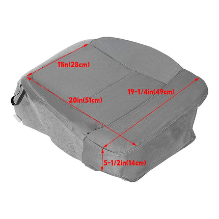 ECOTRIC Funda de asiento de tela inferior del lado del conductor delantero izquierdo gris compatible con Ford F-150 F150 STX XL 2004-2008