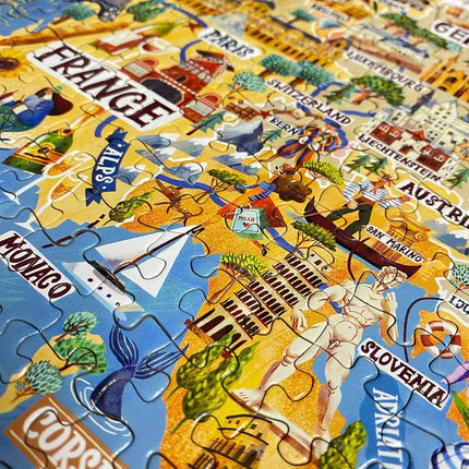 Jigsaw Puzzles for Adults 1000 Piece Map of Europe Puzzle - European Jigsaw 1000 Piece Jigsaw Puzzles for Adults and Kids - Geography Gifts by bopster