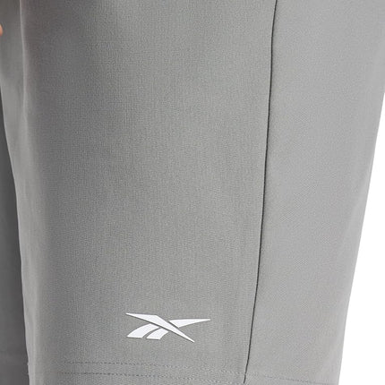 Reebok Apparel Men's Jumpstart 8” Short, Standard Fit, Lightweight Poly Fabric, Grey, Small