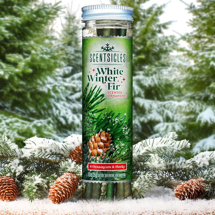Scentsicles White Winter Fir Scented Ornament Sticks (2 Bottles 12 Total Ornament Sticks)