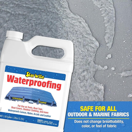 STAR BRITE Waterproofing Spray, Waterproofer + Stain Repellent + UV Protection - 64 OZ (081964)