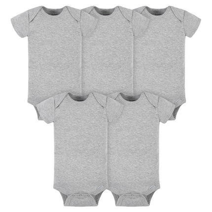 Gerber baby-boys 5-pack Solid Onesies Bodysuits, G