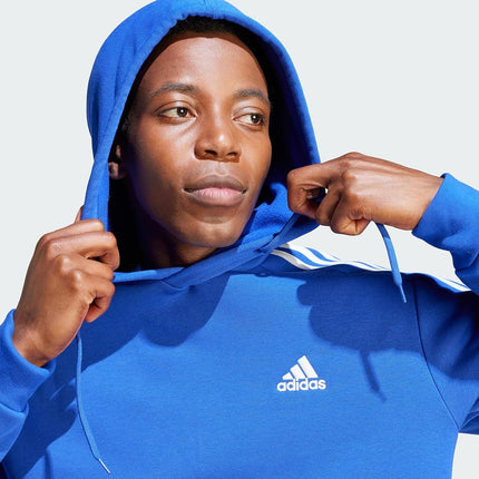 adidas mens Essentials Fleece 3-stripes Hoodie, Semi Lucid Blue, XX-Small