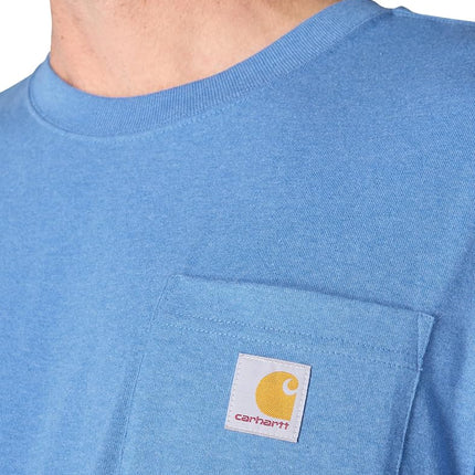 Carhartt Men's Iconic K87 Pocket T-Shirt, Deep Workwear Blue Heather, Medium