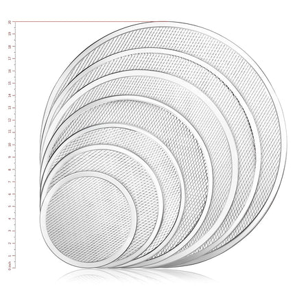 New Star Foodservice 50967 Seamless Aluminum Pizza Screen, Commercial Grade, 14-Inch, Pack of 6