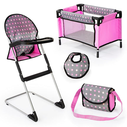 Bayer Design Deluxe Doll Accessory Set with Travel Cot, Ages 3+