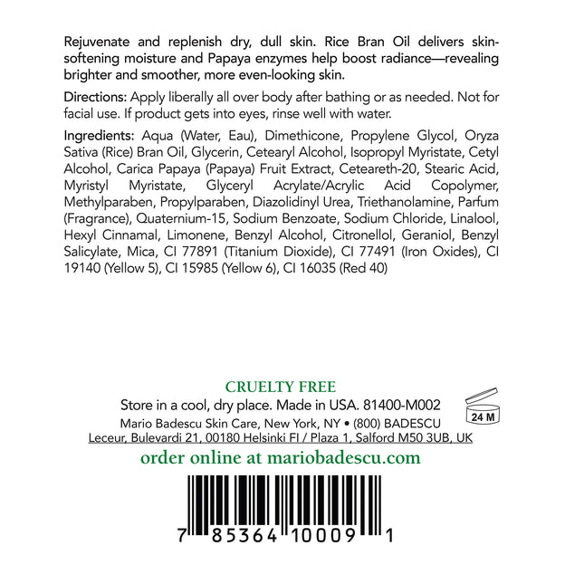 Mario Badescu Papaya Body Lotion – For All Skin Types 177 ml