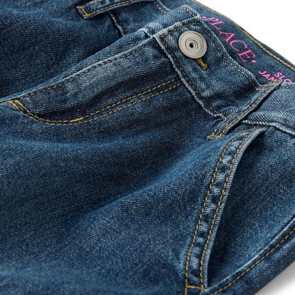 The Children's Place Jeans de mezclilla de pierna ancha para niñas, Connie Wash Cargo, 4