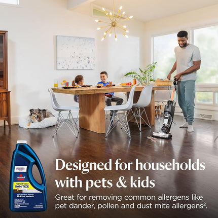 BISSELL Hard Floor Sanitize Formula, 25041, 64 Fl Oz CrossWave & Spinwave, Use on Sealed Hard Floors, Orange Bloosom