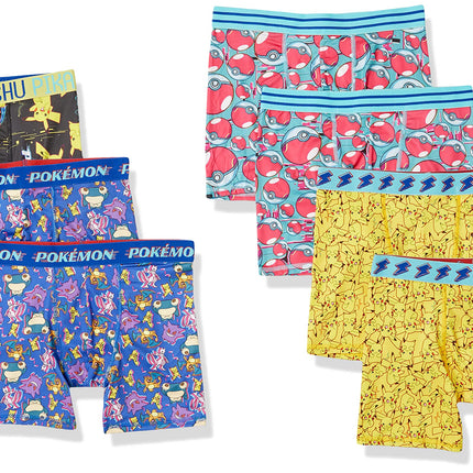 Pokemon Boys' Boxer Brief Multipacks with Pikachu,