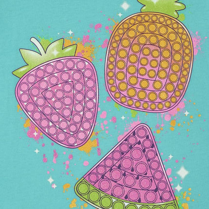 The Children's Place Lote de 2 camisetas gráficas para niñas, multicolor, alimentos de verano, paquete de 5, S
