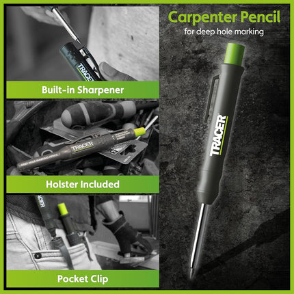 Tracer ProScribe Scribing Tool with Deep Hole Pencil, Leads & Carry Case