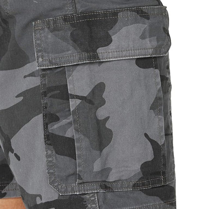 Wrangler Authentics Men's Klassische Cargo-Stretch-Shorts, Anthracite Camo, 20