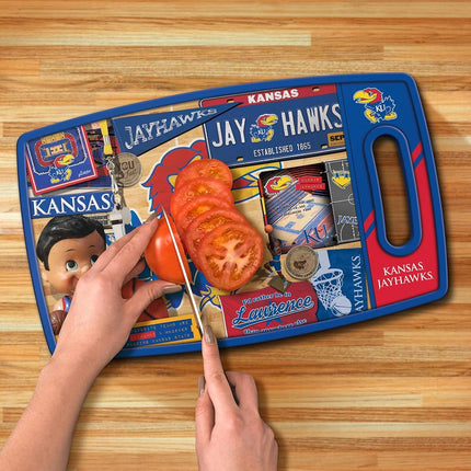 Tabla de cortar YouTheFan NCAA Kansas Jayhawks Retro Series