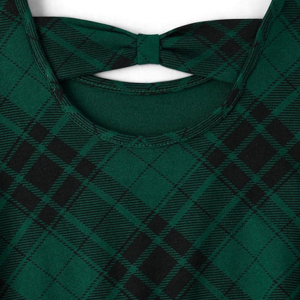 The Children's Place Girls' One Size and Toddler Long Sleeve Fashion Dress, Green Plaid, 5T