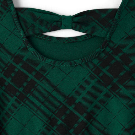 The Children's Place Girls' One Size and Toddler Long Sleeve Fashion Dress, Green Plaid, 5T