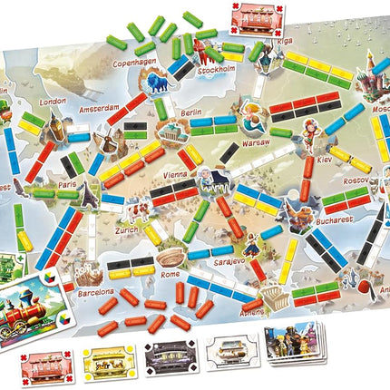 Days of Wonder | Ticket to Ride Europe First Journey | 2-4 Players, Ages 6+