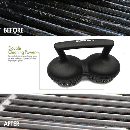 Cuisinart Power Scour Grill Brush, Plastic, Stainless Steel, Black