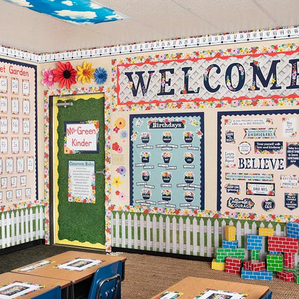 Teacher Created Resources Fun Size White Picket Fence Better Than Paper® Bulletin Board Roll,18 inches x 12 feet